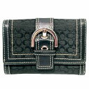 コーチ COACH シグネチャー ミニウォレット 3つ折り財布 レディース 送料無料 【中古】【あす楽】
