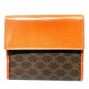 セリーヌ CELINE マカダム柄 2つ折り財布 レディース 送料無料 【中古】【あす楽】