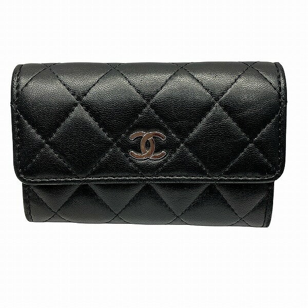 シャネル CHANEL マトラッセ ラムスキン ココマーク ブランド小物 パスケース ユニセックス 送料無料 【中古】【あす楽】