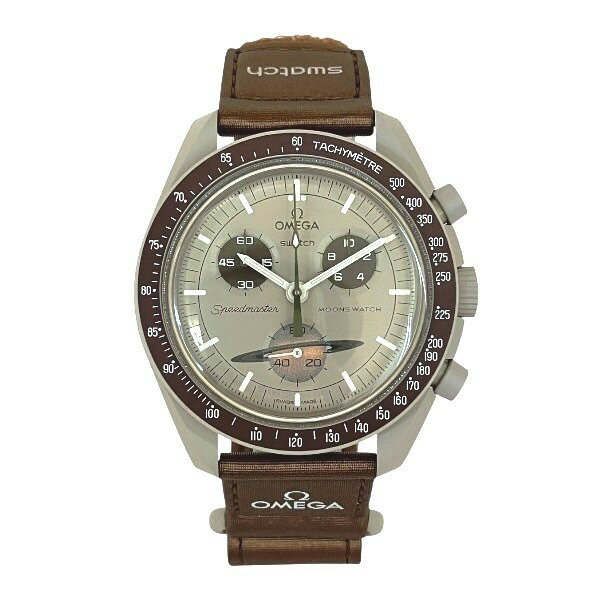 オメガ×スウォッチ ムーンスウォッチ ミッション トゥ サターン SO33T100 クォーツ 時計 腕時計 メンズ 送料無料 【中古】