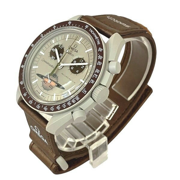 オメガ×スウォッチ ムーンスウォッチ ミッション トゥ サターン SO33T100 クォーツ 時計 腕時計 メンズ 送料無料 【中古】