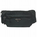 プラダ PRADA 2VL005 ブラック ナイロン 三角プレート バッグ ウエストポーチ ボディバッグ ユニセックス 送料無料 【中古】【あす楽】