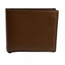 コーチ COACH F74991 ブラウン スムース カーフレザー 2つ折り財布 メンズ 送料無料 【中古】【あす楽】(4)