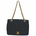 シャネル CHANEL マトラッセ コットンジャージ ダブルチェーン バッグ ショルダーバッグ レディース 送料無料 【中古】【あす楽】