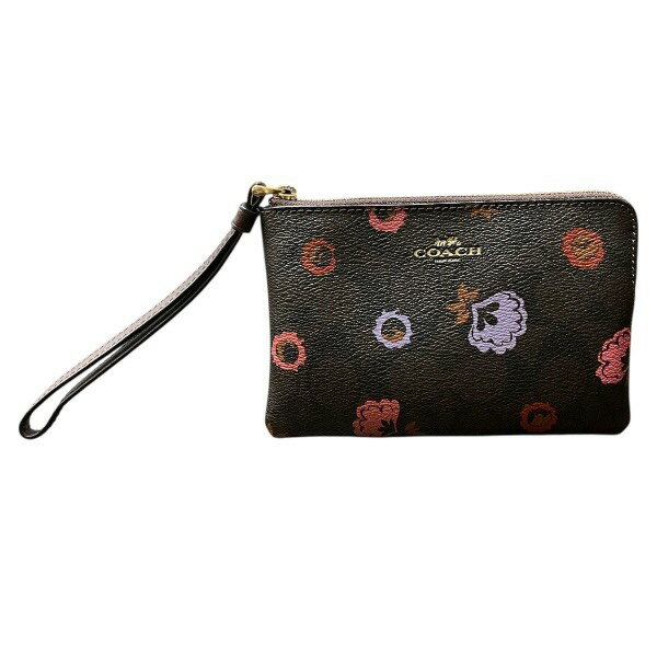 コーチ COACH F24380 フラワーモチーフ リストレット ブランド小物 ポーチ レディース バッグ 送料無料 【中古】