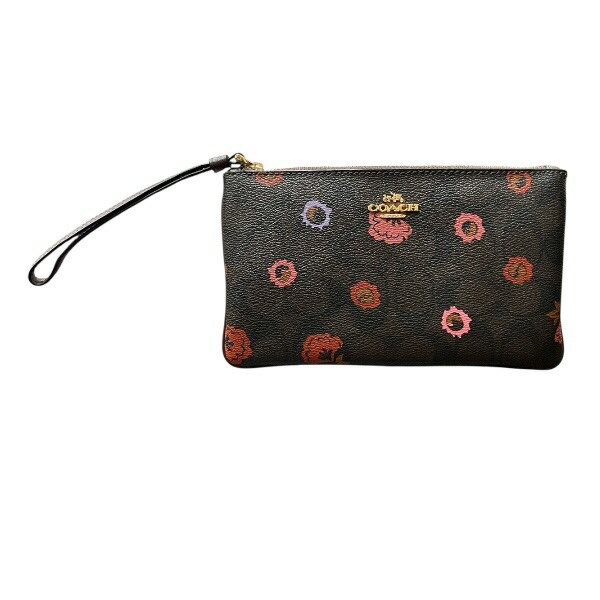 コーチ COACH F24393 フラワーモチーフ リストレット ブランド小物 ポーチ レディース バッグ 送料無料 【中古】
