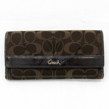コーチ COACH 財布 三つ折り財布 レディース ブラウン ★送料無料★【中古】【あす楽】