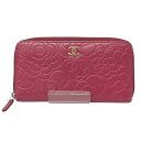 シャネル CHANEL カメリア ラウンドファスナー 財布 長財布 レディース 送料無料 【中古】(4)