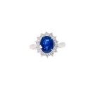 Pt900サファイアダイヤリング2.48/D0.56ct/#13/リング/Aランク/59【中古】