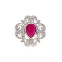 Pt900ルビー ダイヤリング4.60/D0.24ct/#18/リング/Aランク/82【中古】