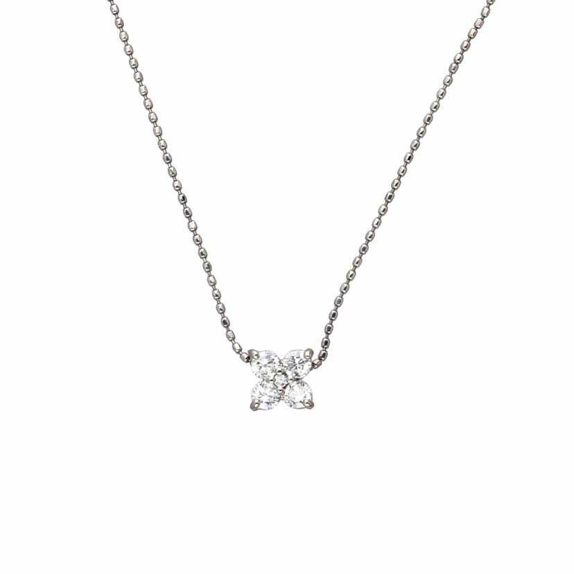 PT900/850ダイヤネックレス0.30ct/ネックレス/Aランク/82【中古】