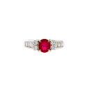 Pt900ルビーダイヤリング1.3/D0.48ct/#12/リング/Aランク/59【中古】