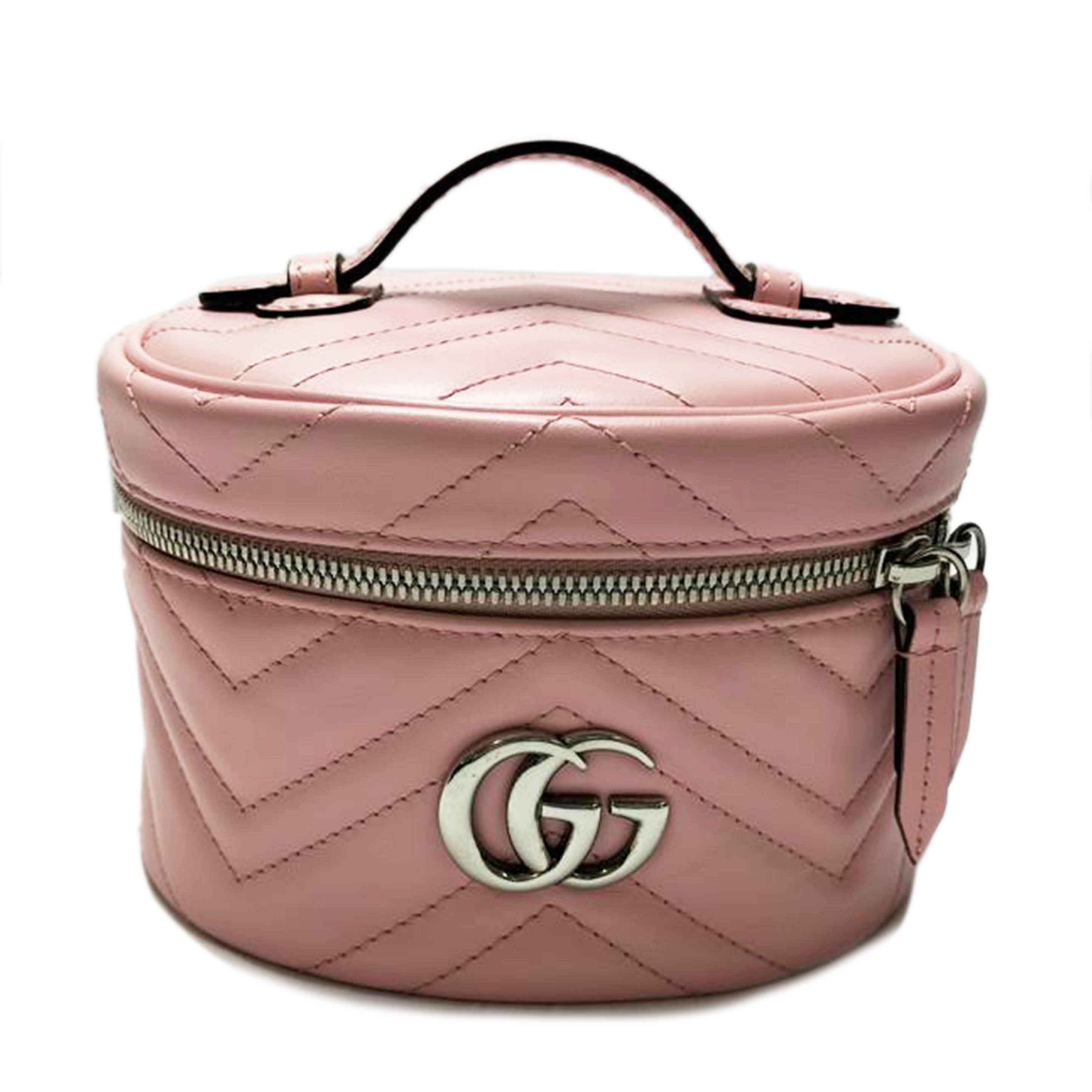 GUCCI グッチ/GGマーモント コスメバッグ ピンク/624615/209*/グッチ/Aランク/52【中古】