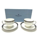 WEDGWOOD ウエッジウッド/マーカサイト カップ&ソーサー ペア/ブランド食器/Aランク/52【中古】