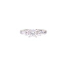 ◎PT900ダイヤリング0.79/0.30ct/#12/リング/Aランク/59【中古】