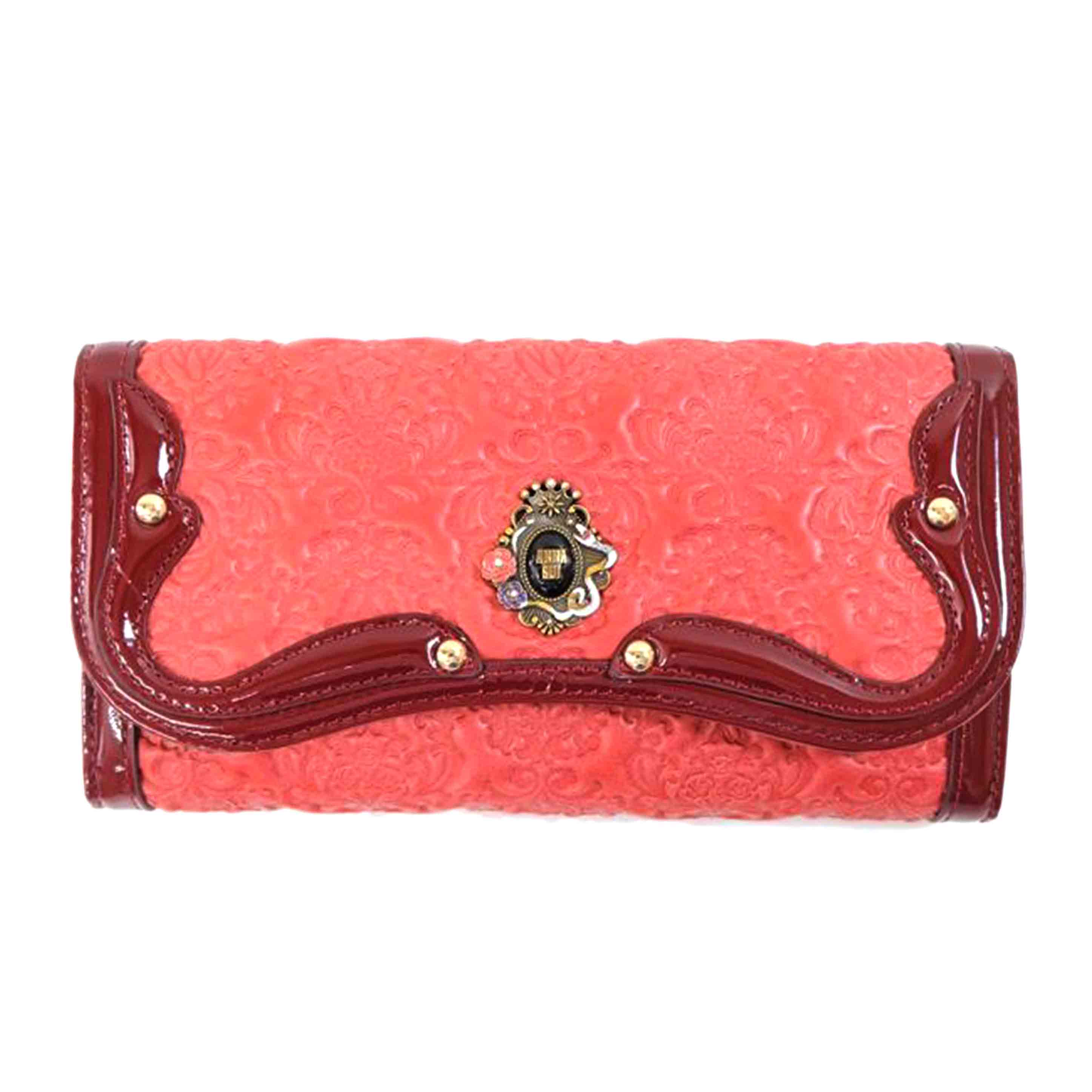 ANNA SUI アナスイ/セルパンガマ口長財布 赤/財布・小物/Aランク/71【中古】