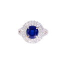 ◎ Pt900サファイアダイヤリング3.02/D0.89ct/#12.5/リング/Aランク/59【中古】