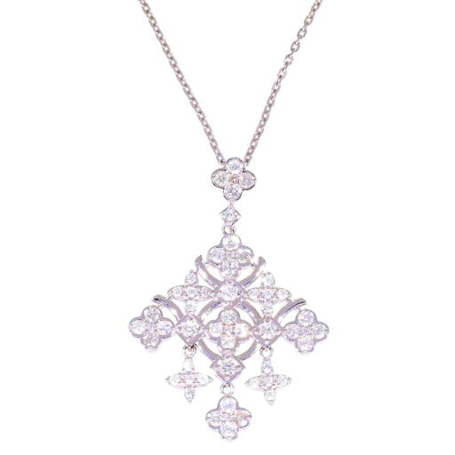 ◎K18WGダイヤネックレス1.05ct/ネックレス/ABランク/59【中古】 ◎K18WGダイヤネックレス1.05ct/ネックレス/ABランク/59【中古】