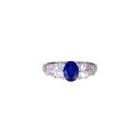 PT900サファイアダイヤリング1.23/D0.58ct/#11.5/リング/Aランク/04【中古】