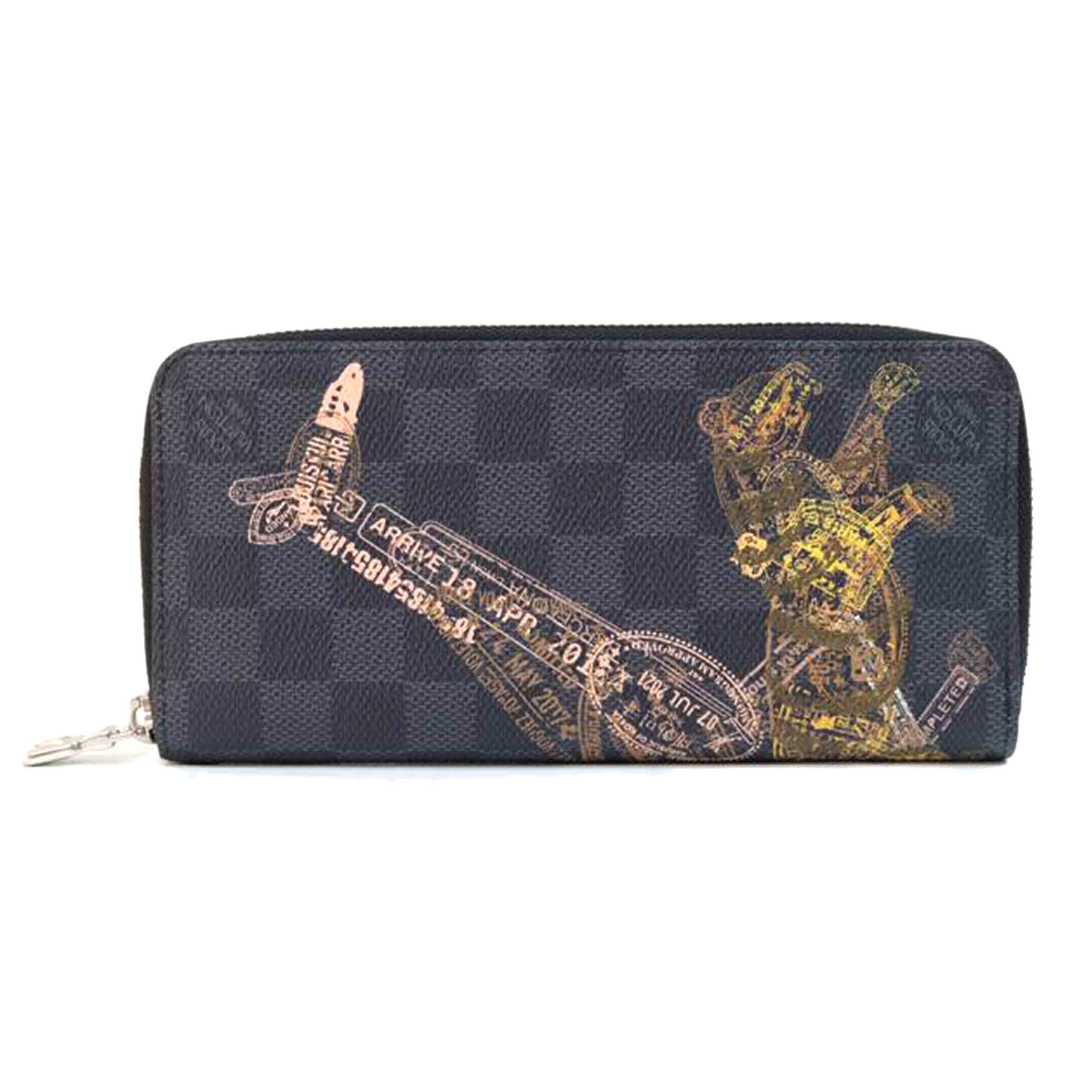 LOUIS VUITTON ルイヴィトン/ジッピーウォレット・ヴェルティカル/ダミエ/グラフィットスタンプ/N64606/RFI*/ルイ・ヴィトン/ABランク/71【中古】