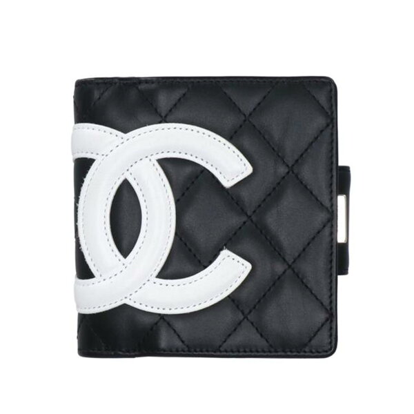 CHANEL シャネル/カンボンラインガマ口財布黒/ココマーク白/111*****/シャネル/Aランク/37【中古】