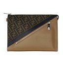 FENDI フェンディ/ダイアゴナルクラッチ/ズッカ×ブラウン/7VA491/AJF**********/ブランドバック/Aランク/75【中古】