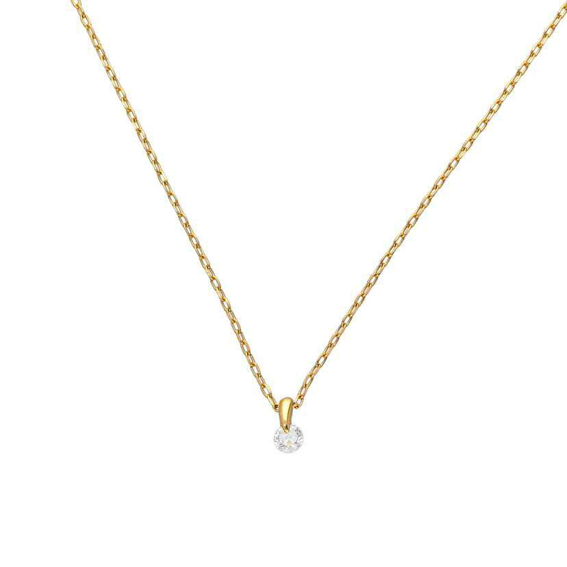 K18ダイヤネックレス0.14ct/Aランク/63【中古】
