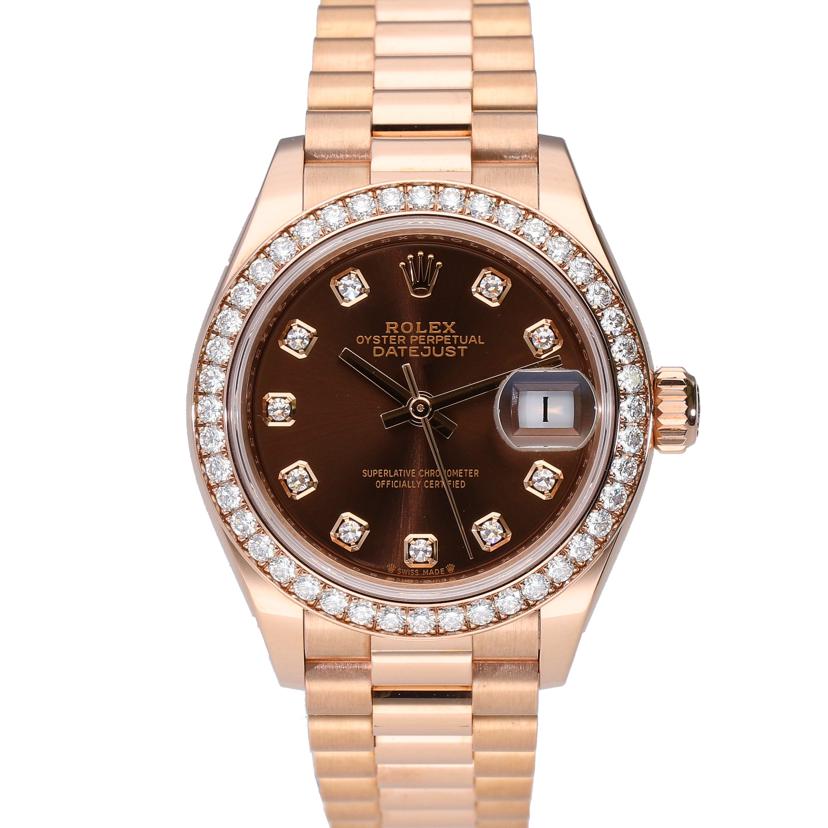 ROLEX ロレックス/デイトジャスト・レディース・10PD/エバーローズ×チョコ/279135RBR/371*****/Aランク/67【中古】