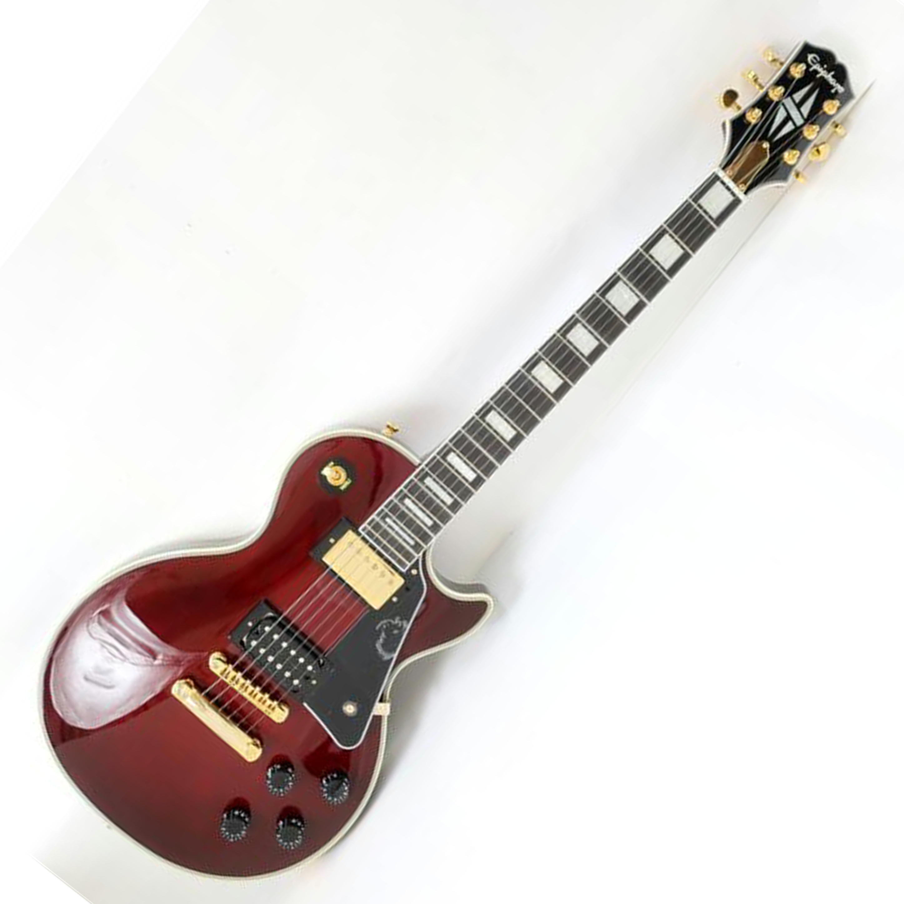 商品説明ブランドEpiphone商品名レスポール カスタム Wino JerryCanyrell Aloce in chainsシグネチャーモデル 型番LesPaul Custom Winoシリアル/製造No211215121258状態ランクABランク/良品、多少の使用感ありますが、目立つ傷や汚れのない状態です。付属品付属品の有無/有　内容は画像で確認ください。状態詳細【メンテナンス状況】メンテ・クリーニング済み【付属】ハードケース、トラスロッドカバー予備&ネジ、ステッカー【状態】本体：ペグやジャックなどの金属部分に僅かな塗装ハゲ・くすみ、バインディング全般に若干の変色があります。/付属：取説最終ページに切り取り跡あり。ほか目立つダメージはありません。【簡易スペック】重量：4.02kg/JerryCanyrell・Alice in chainsシグネチャーモデル/カスタムプロファイルのネックです。　※その他、細かな仕様・機能詳細に関しましてはメーカーHP等をご参照下さい。商品についてこの商品はREX竜ケ崎店で取り扱いをしております。商品の詳しい状態や情報については、店舗へお気軽にお問い合わせくださいませ。Epiphone エピフォン/JerryCanyrell Aloce in chainsシグネチャーモデル /LesPaul Custom Wino/211215121258エレキギター/ABランクこのカテゴリから探す「楽器」このアイテムから探す「エレキギター」