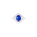 ◎PT900サファイアダイヤリング2.34/D0.69ct/Aランク/59【中古】