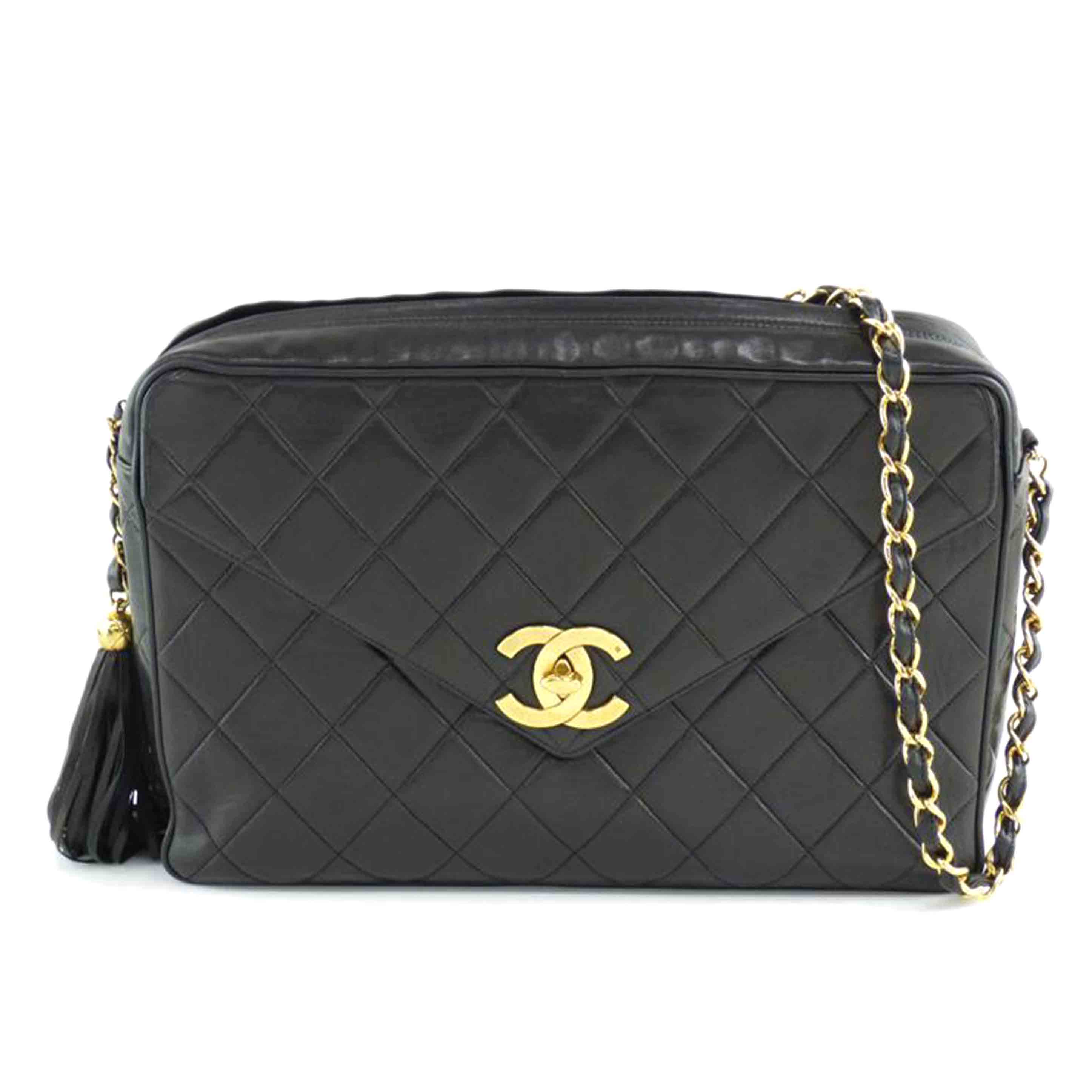 CHANEL シャネル/デカココ フリンジチェーンショルダー/ラムスキン/304****/ABランク/64【中古】