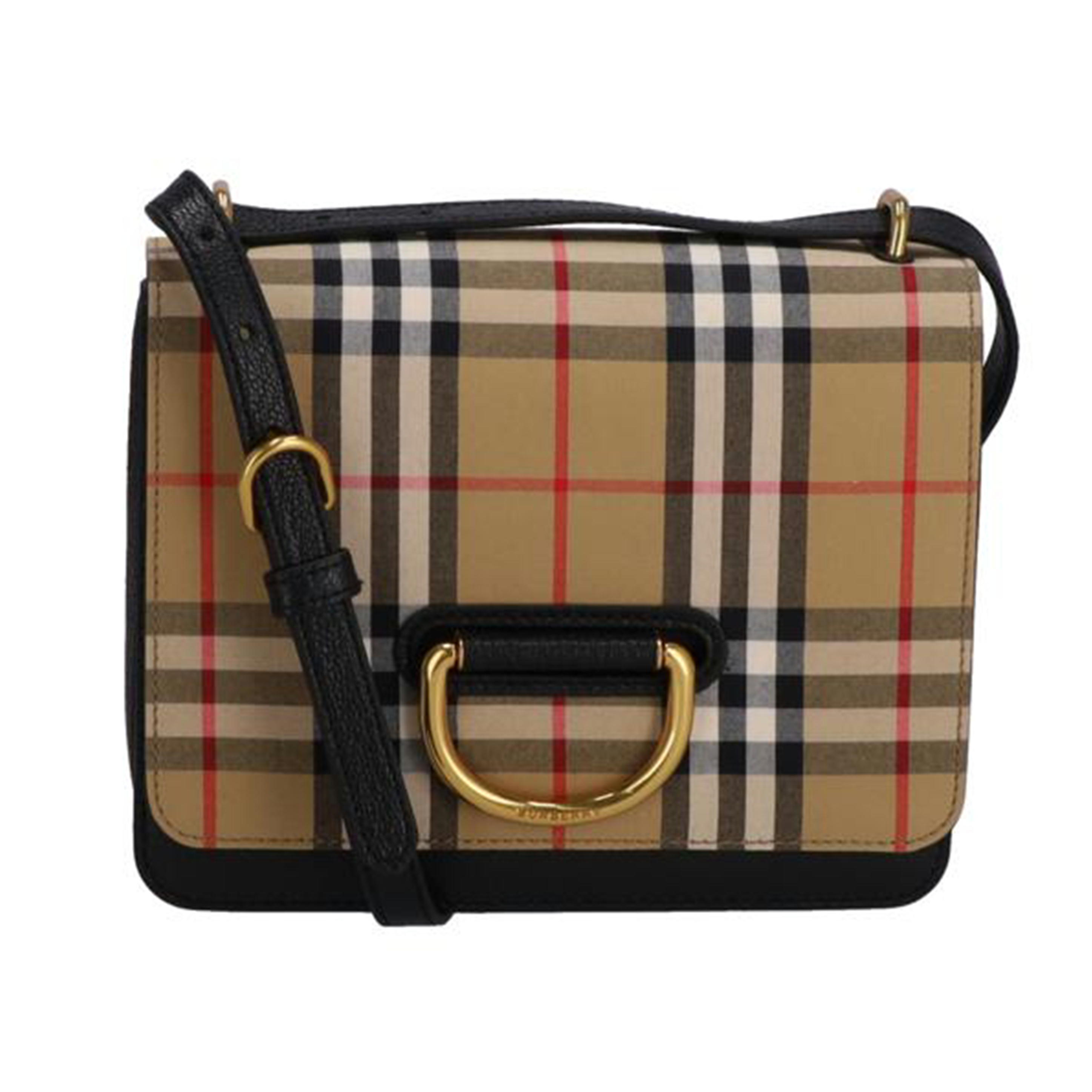 BURBERRY バーバリー/スモールDリングヴィンテージチェック＆レザーショルダーバッグ/8010544/CFP********/Aランク/09【中古】