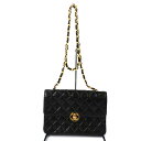 CHANEL シャネル/サークルココマーク/マトラッセショルダーバッグ/黒/ゴールド金具/327****/Aランク/84【中古】(4)