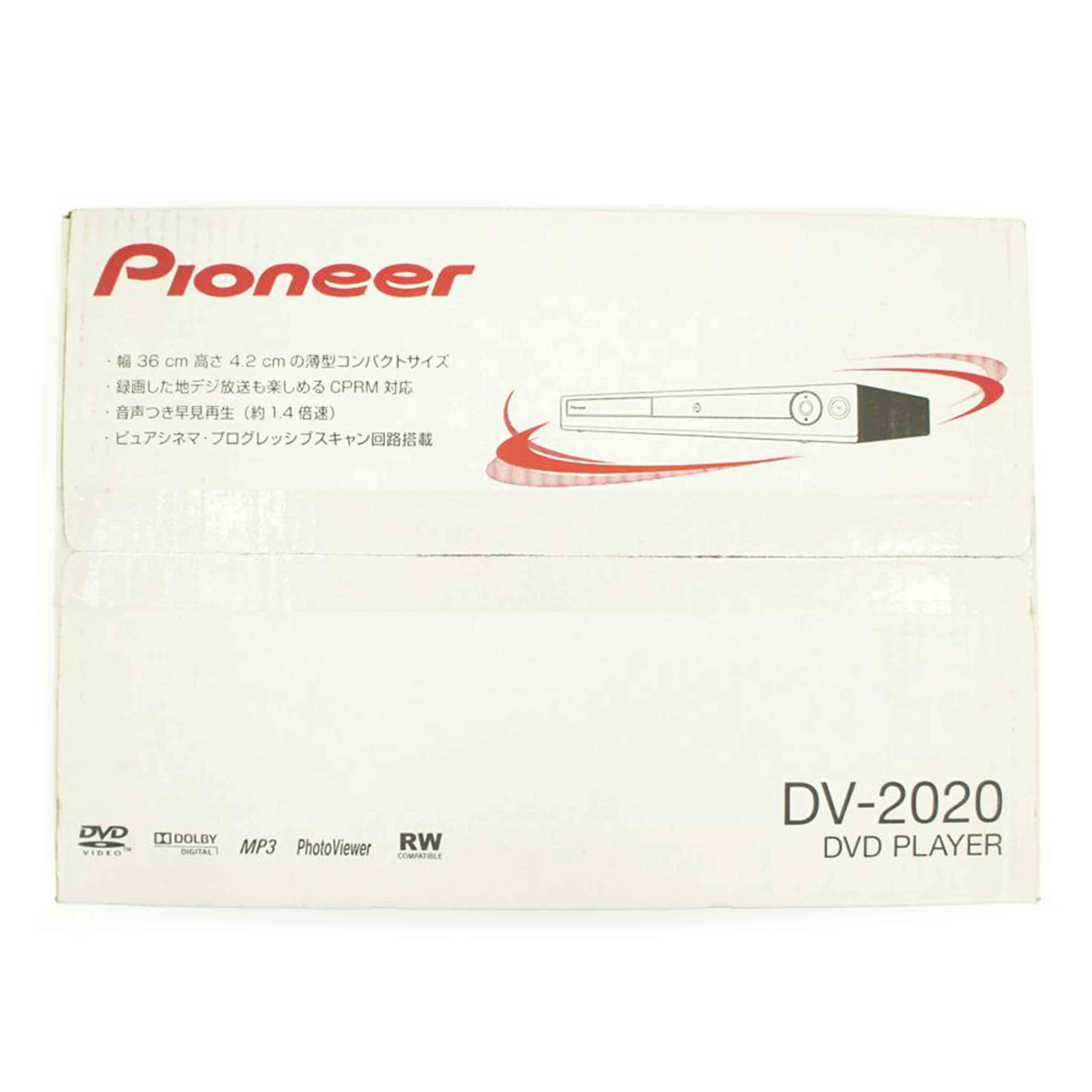 pioneer パイオニア/プログレッシブ再生対応 DVDプレーヤー/DV-2020/Sランク/75【中古】