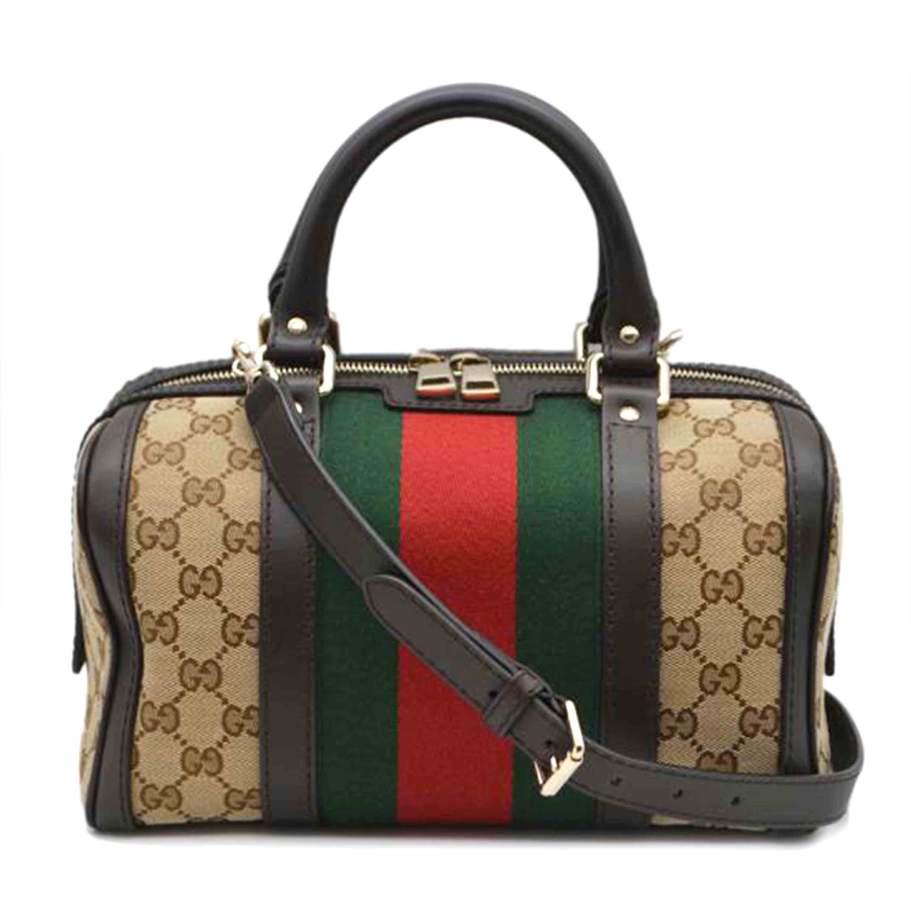 GUCCI グッチ/GGキャンバスシェリーライン2wayレザーハンド/269876/525***/Aランク/89【中古】