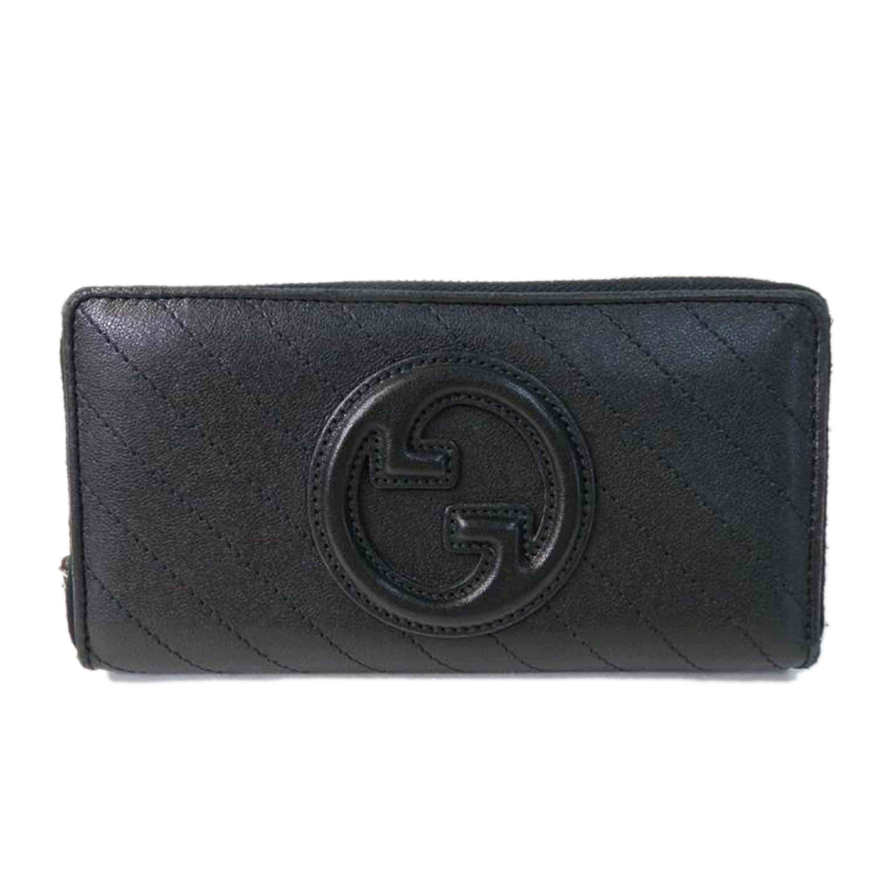 GUCCI グッチ/ブロンディ/ジップアラウンドウォレット/ラウンドファスナー長財布/黒/760312/218*/ABランク/84【中古】