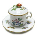 HEREND ヘレンド/ヴィクトリアプレーン クリームカップ&ソーサー 蓋つき/ABランク/51【中古】