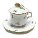HEREND ヘレンド/ミルフルール・1000の花 蓋つきクリームカップ&ソーサー いちご飾り/Bランク/51【中古】