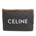 CELINE セリーヌ/ロゴトリオンフクラッチバッグ/ABランク/82【中古】