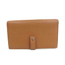YSL サンローラン/レザー折り財布/キャメル/Bランク/82【中古】