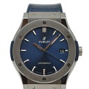 HUBLOT ウブロ/クラシックフュージョンチタニウム/自動巻/ブルー文字盤/511.NX.7170.LR/138****/Aランク/89【中古】