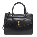 SAINT LAURENT サンローラン/アップタウンミディアム2WAYショルダーバッグ/ブラック/55765303POJ/GNR*****/ABランク/18【...