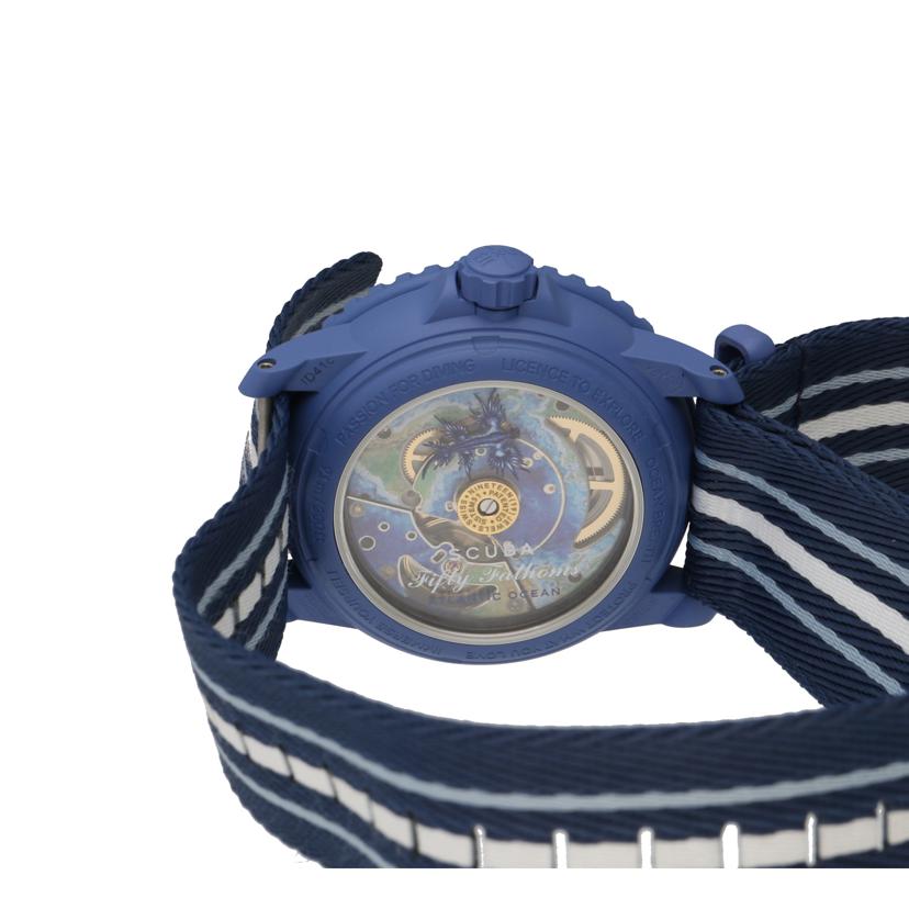 BLANCPAIN swatch ブランパン×スウォッチ/スクーバ・フィフティファゾムス/ATLANTIC OCEAN/SO35A100/Aランク/20【中古】