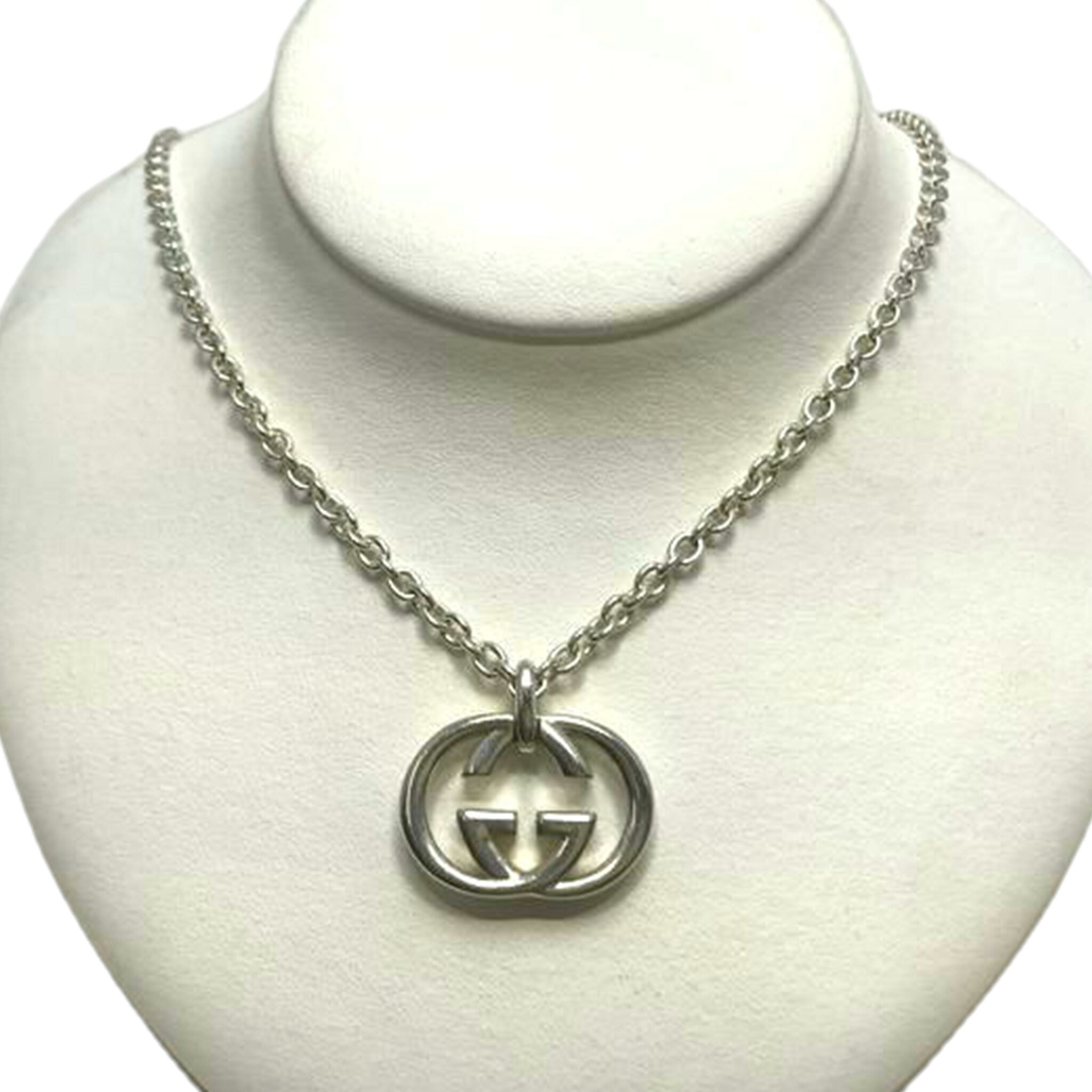 GUCCI グッチ/インターロッキングGネックレス/1695MI/Bランク/51【中古】