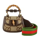 GUCCI グッチ/ジャンボGGバンブーキャンバスxレザー2WAYバッグ/686864 /486***/Aランク/91中古】