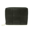 BOTTEGA VENETA ボッテガヴェネタ/マキシイントレチャートラウンドファスナー札入れ/ブラック/649596/SAランク/69【中古】