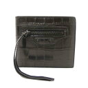 BALENCIAGA バレンシアガ/クロコ型押し二つ折り財布/ブラック/650870/584***/SAランク/69【中古】(4)
