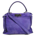 FENDI フェンディ/ピーカブーレギュラー/スエード/パープル/8BN290/022****/ABランク/84【中古】