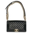 CHANEL シャネル/ボーイシャネル25チェーンショルダー/パテントレザー/221*****/ABランク/94【中古】(4)