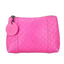 BOTTEGA VENETA ボッテガヴェネタ/イントレッチオミラージュ/バラフライエンボスレザーポーチ/ABランク/91【中古】